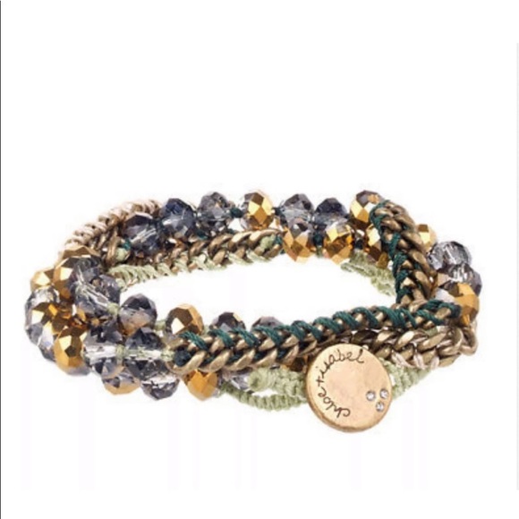 Chloe + Isabel Green + Gold Multi-Wrap Bracelet - Picture 4 of 5